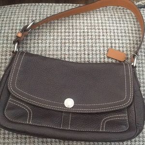 Brown leather Coach bag